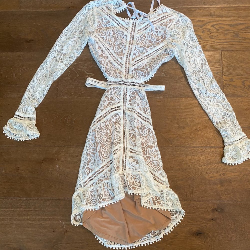 For Love & Lemons Lace Open Back Dress